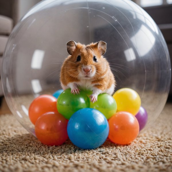 ¿Cómo crear un entorno seguro para un hámster en una bola de ejercicio?